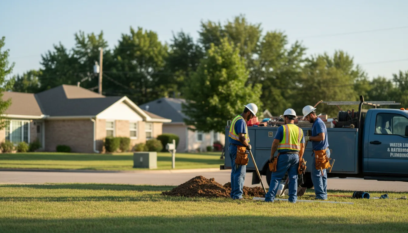 Residential water line and bathroom plumbing service in Buckingham, IA